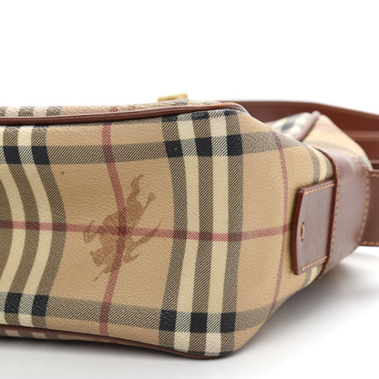 Burberry Haymarket Check Crossbody Bag Brown 9 of 10