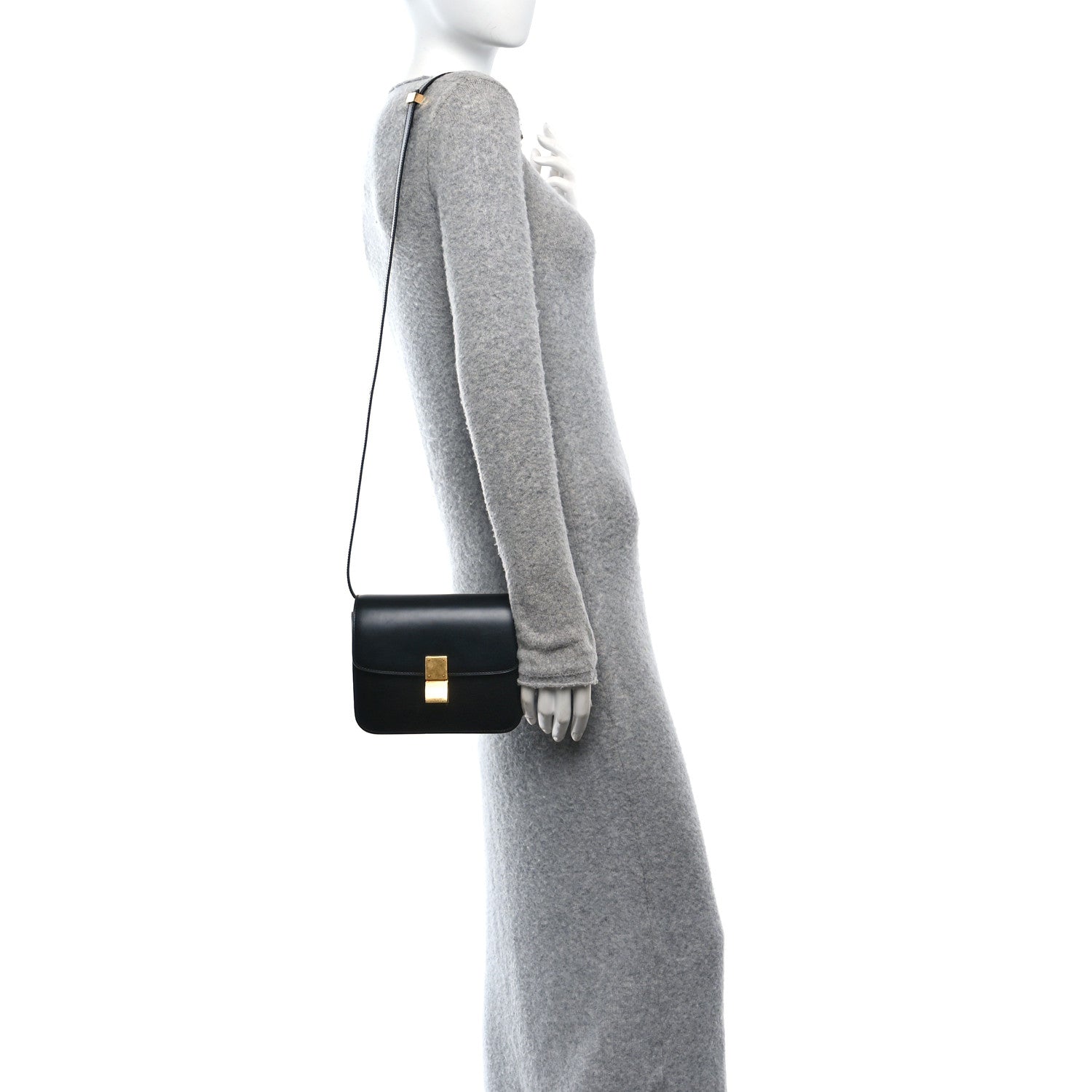 Celine Box Calfskin Teen Classic Box Flap Bag Black 2 of 10