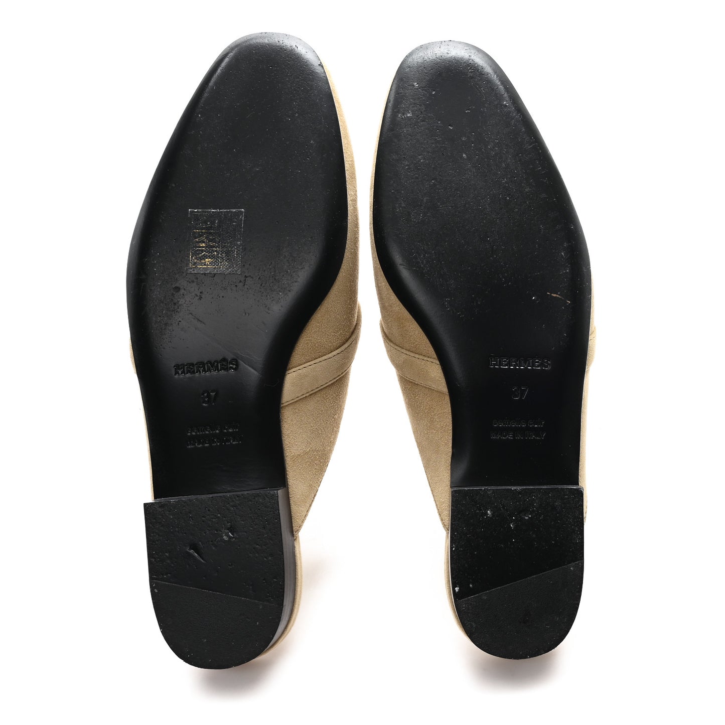 Suede Goatskin Oz Mules 37 Beige Sable