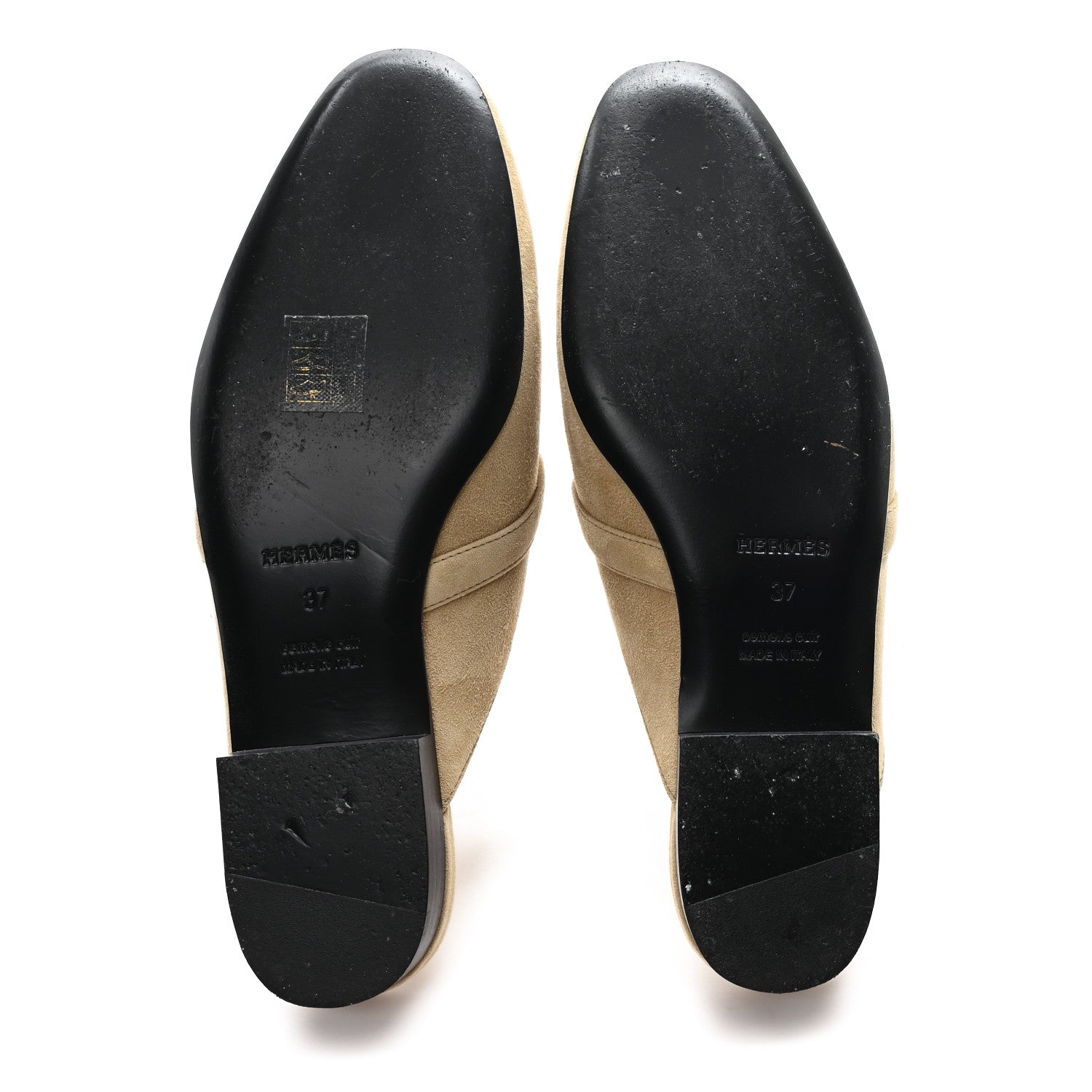Hermes Suede Goatskin Oz Mules 37 Beige Sable 6 of 9