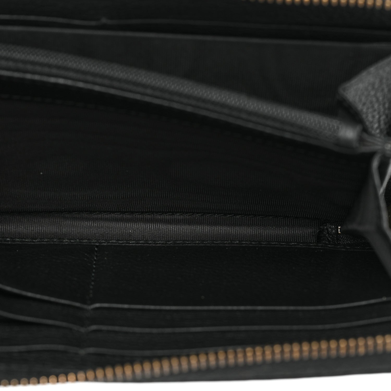 Gucci Calfskin Logo Zip Around Wallet Black 5 of 14