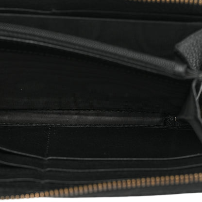 Gucci Calfskin Logo Zip Around Wallet Black 5 of 14