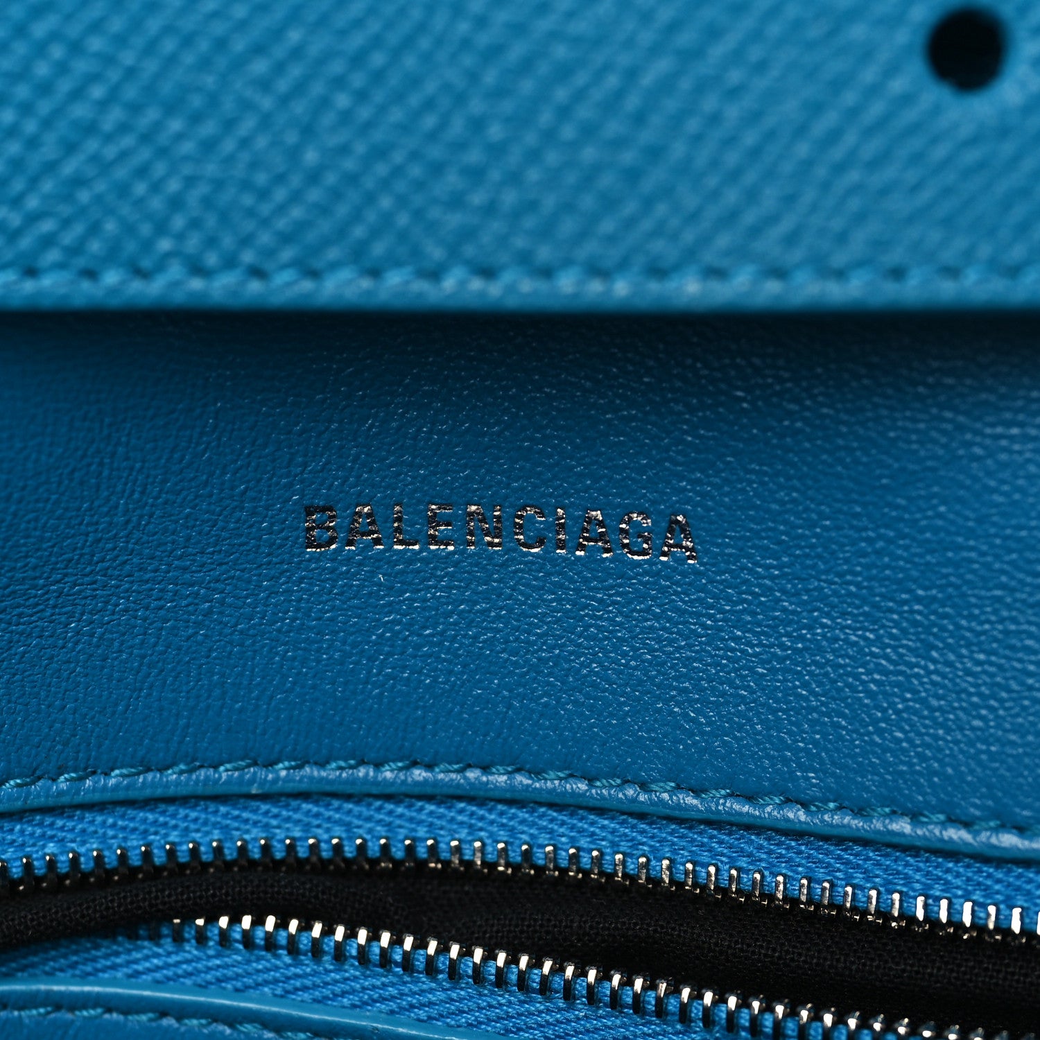 Balenciaga Grained Calfskin Small Downtown Shoulder Bag Turquoise 5 of 8