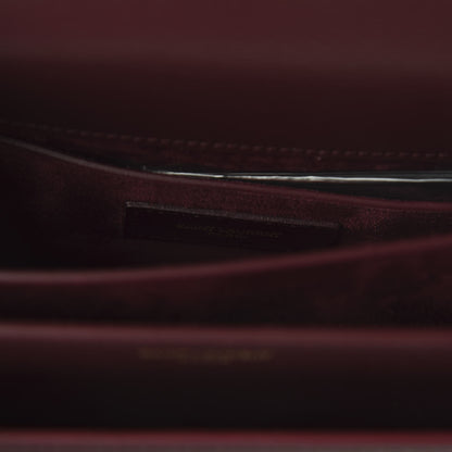 Saint Laurent Calfskin Medium Monogram Sunset Bordeaux 8 of 9