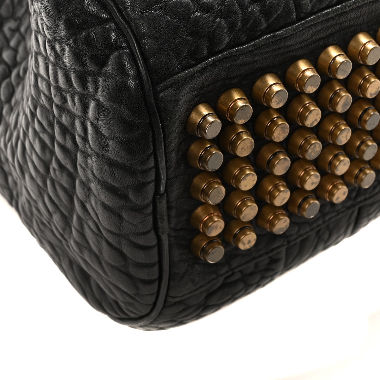 Alexander Wang Pebbled Lambskin Rocco Black Antique Brass Hardware 8 of 9