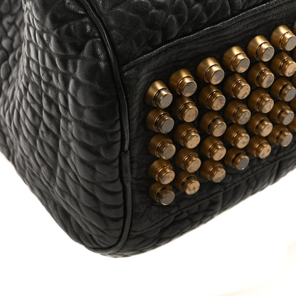 Alexander Wang Pebbled Lambskin Rocco Black Antique Brass Hardware 8 of 9