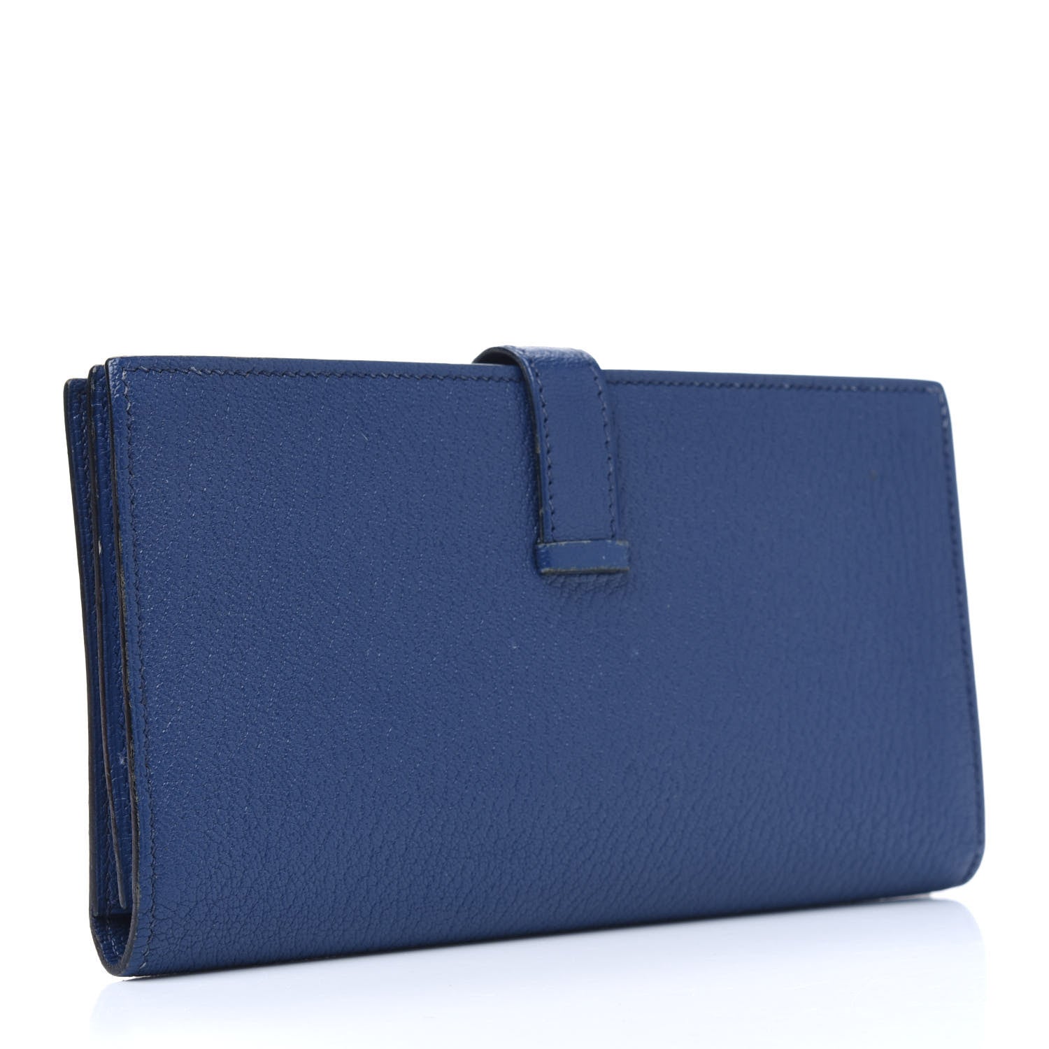 Hermes Chevre Mysore Bearn Gusset Wallet Bleu Saphir 3 of 17
