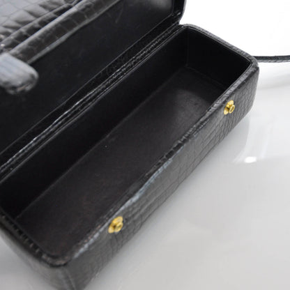 Judith Leiber Crocodile Shoulder Bag Black 7 of 9