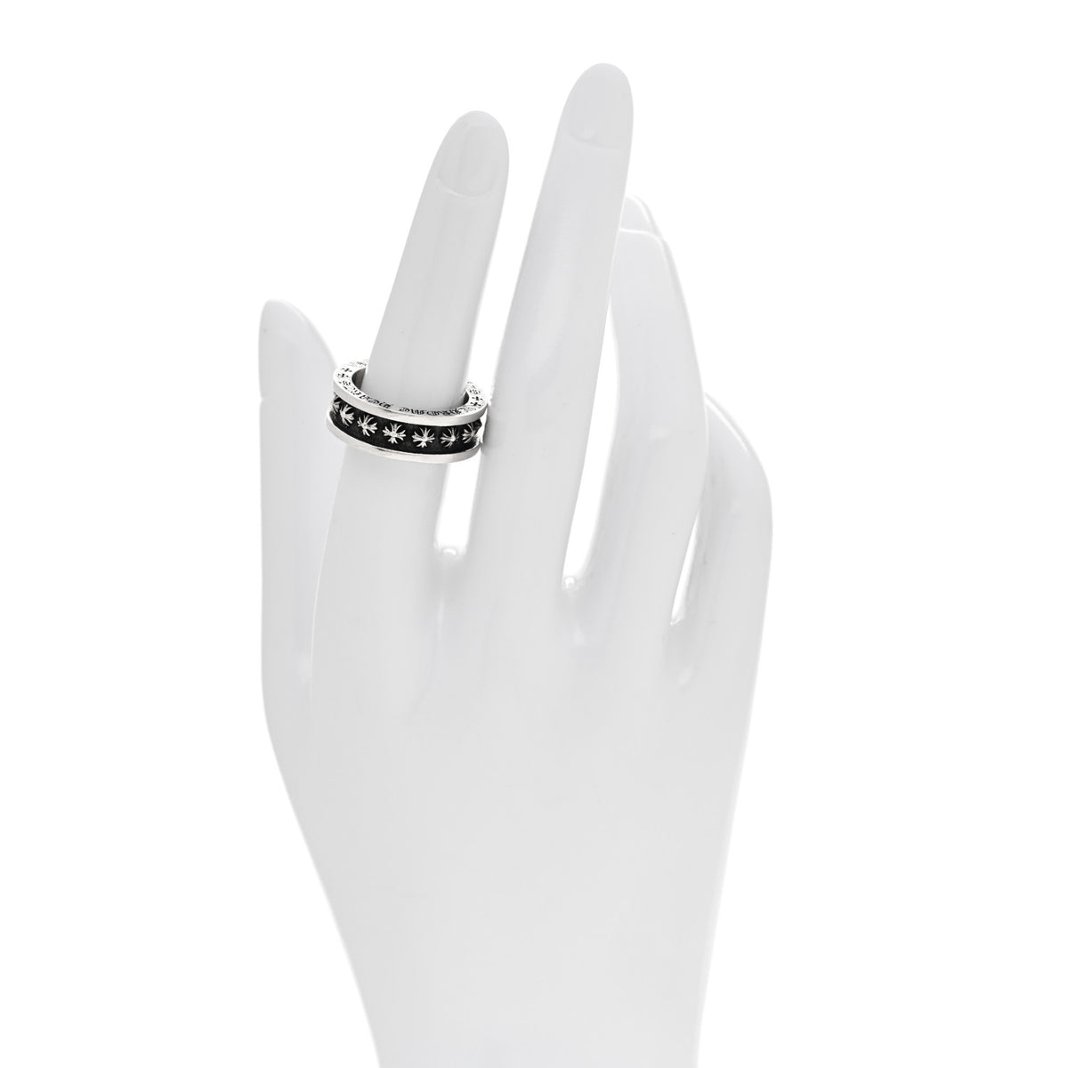 Sterling Silver Maltese Cross Band Ring 53 6.5