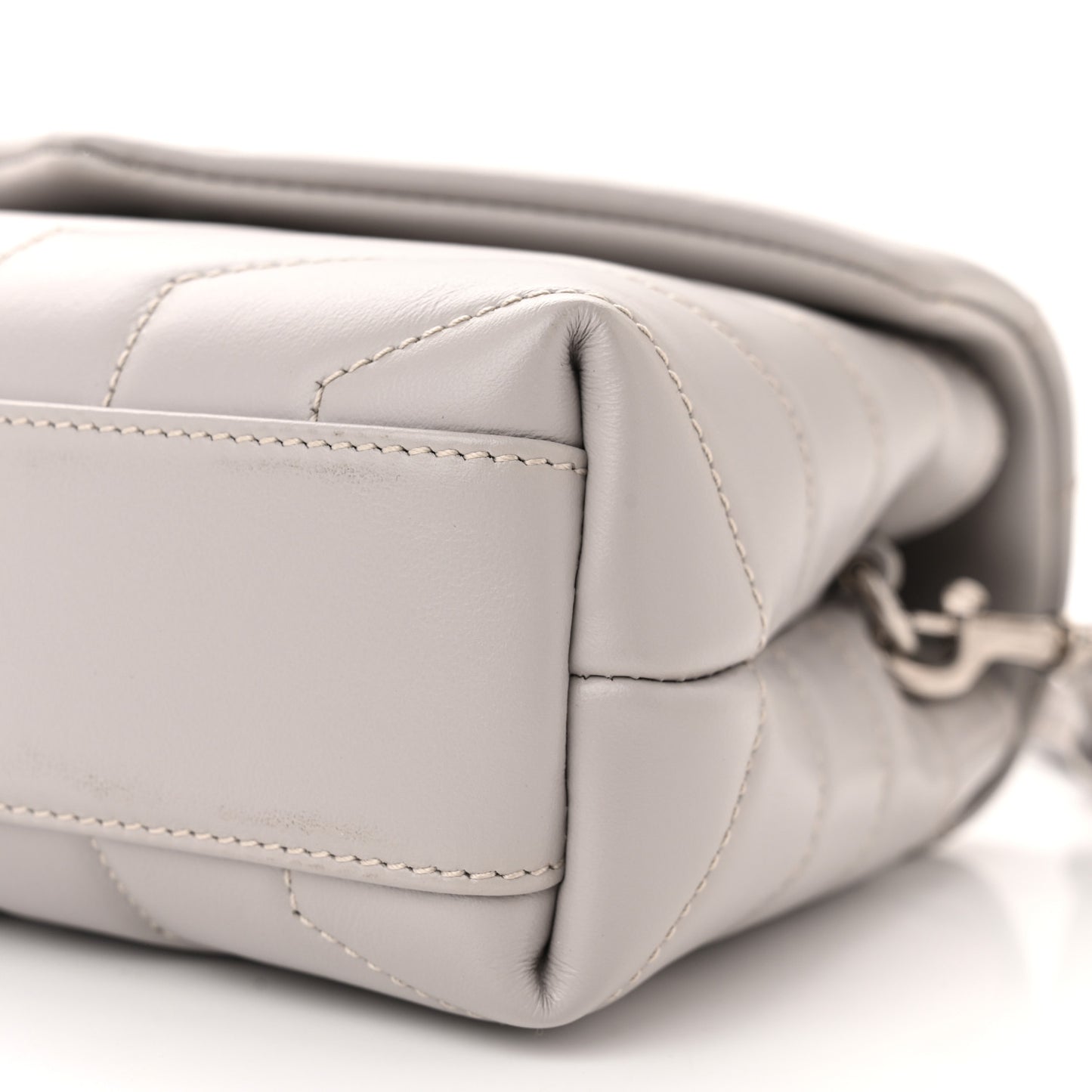 Calfskin Y Quilted Monogram Toy Loulou Satchel Granite