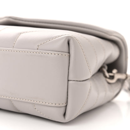 Saint Laurent Calfskin Y Quilted Monogram Toy Loulou Satchel Granite 10 of 11