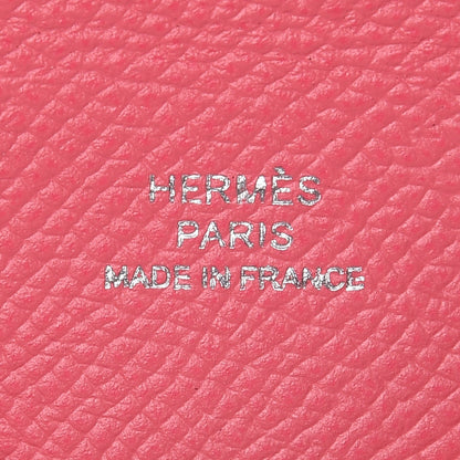 Hermes Epsom Calvi Card Case Rose Azalee 6 of 8