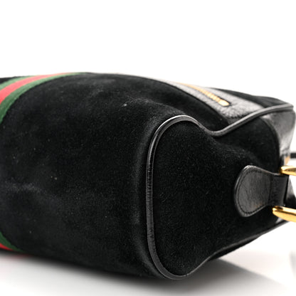 Gucci Suede Patent Web Small Ophidia Shoulder Bag Black 10 of 16