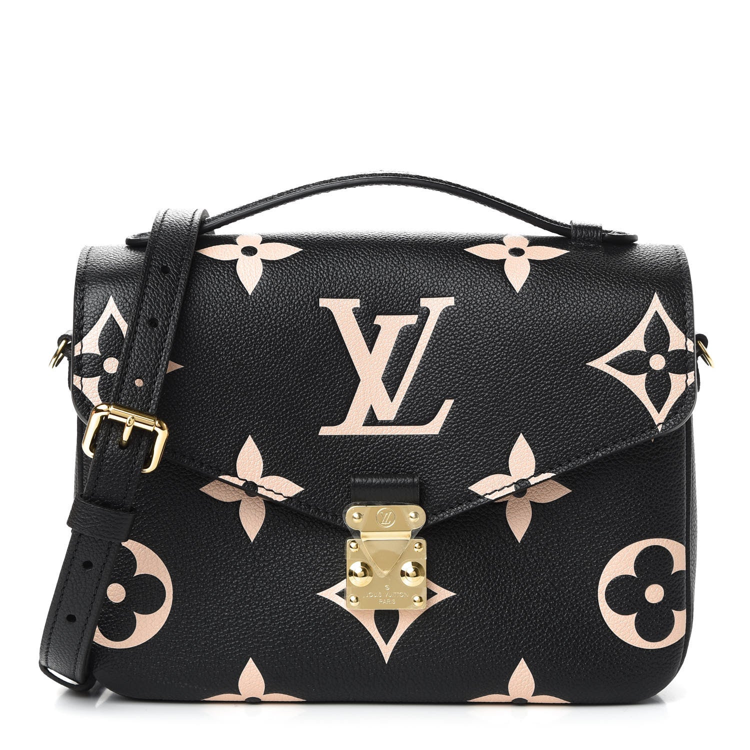 Louis Vuitton Empreinte Monogram Giant Pochette Metis Black Beige 1 of 10