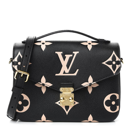 Louis Vuitton Empreinte Monogram Giant Pochette Metis Black Beige 1 of 10