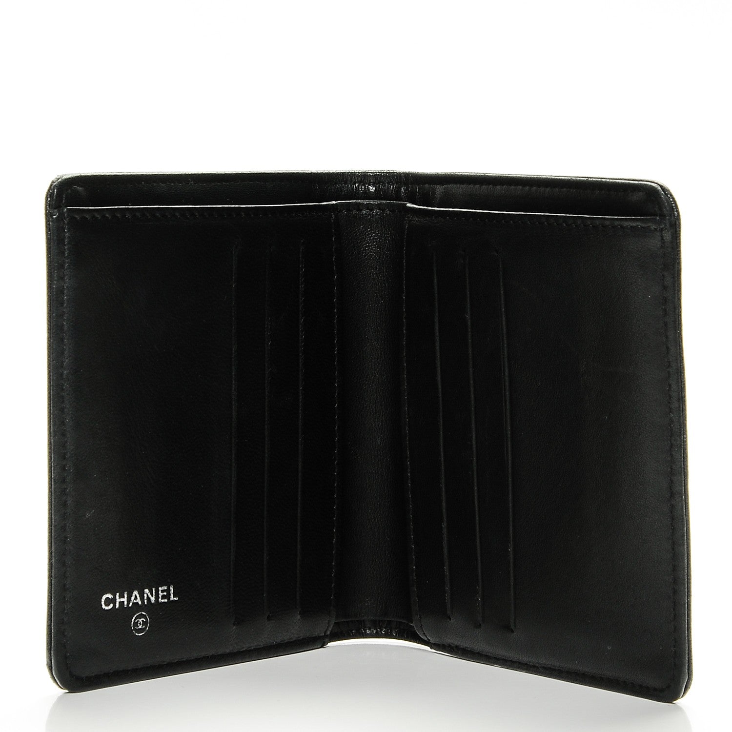 Chanel Embossed Lambskin Travel Bi-Fold Wallet Black 5 of 8