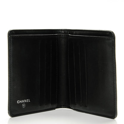 Chanel Embossed Lambskin Travel Bi-Fold Wallet Black 5 of 8