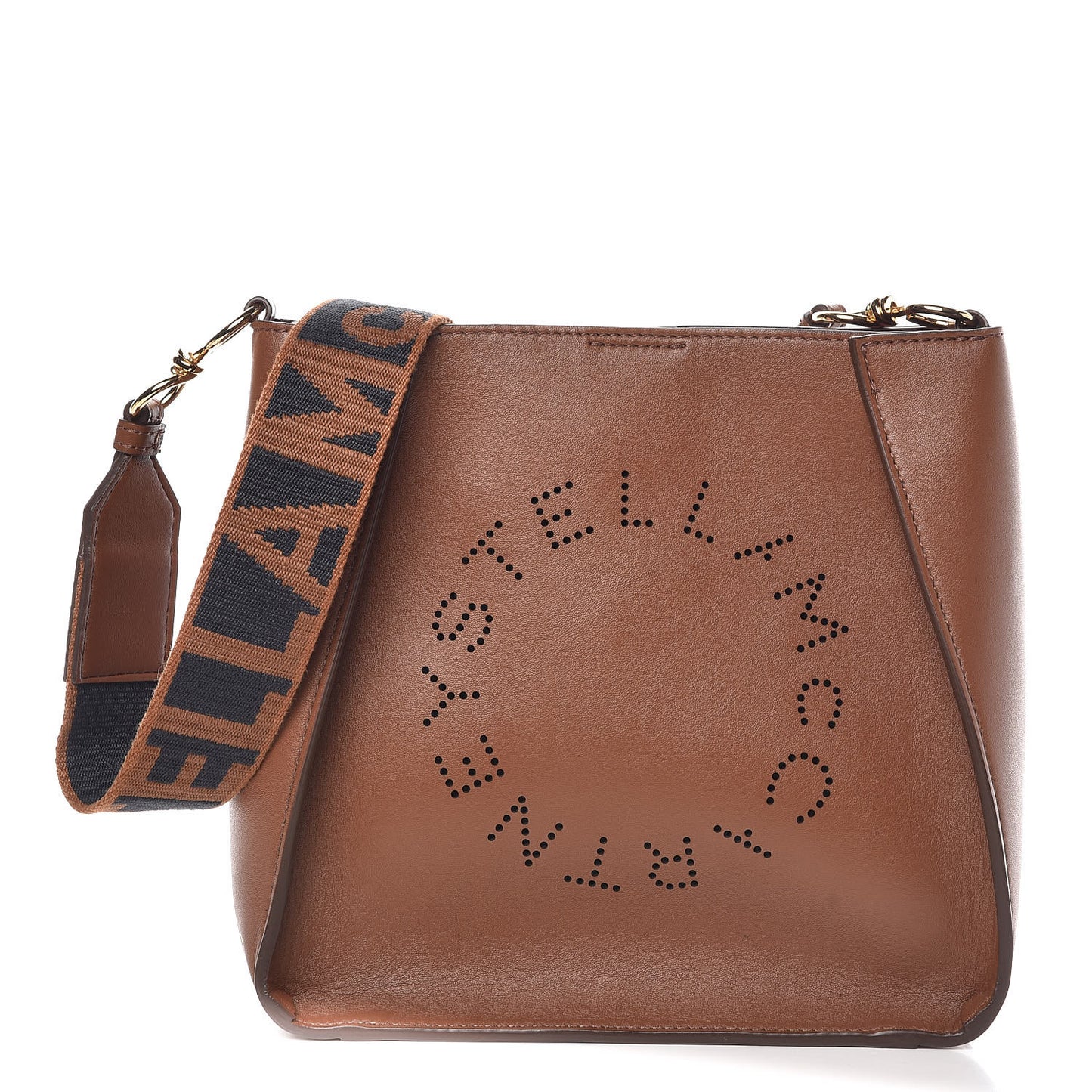 Eco Alter Nappa Perforated Logo Mini Crossbody Cinnamon