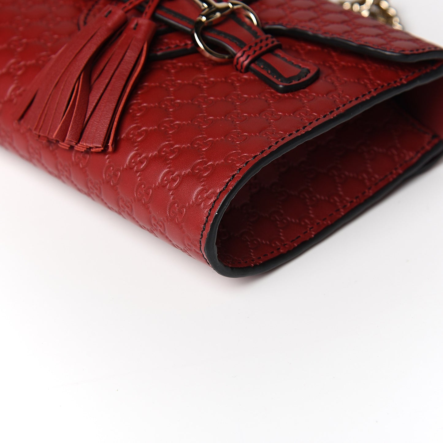 Soft Microguccissima Mini Emily Chain Shoulder Bag Rosso