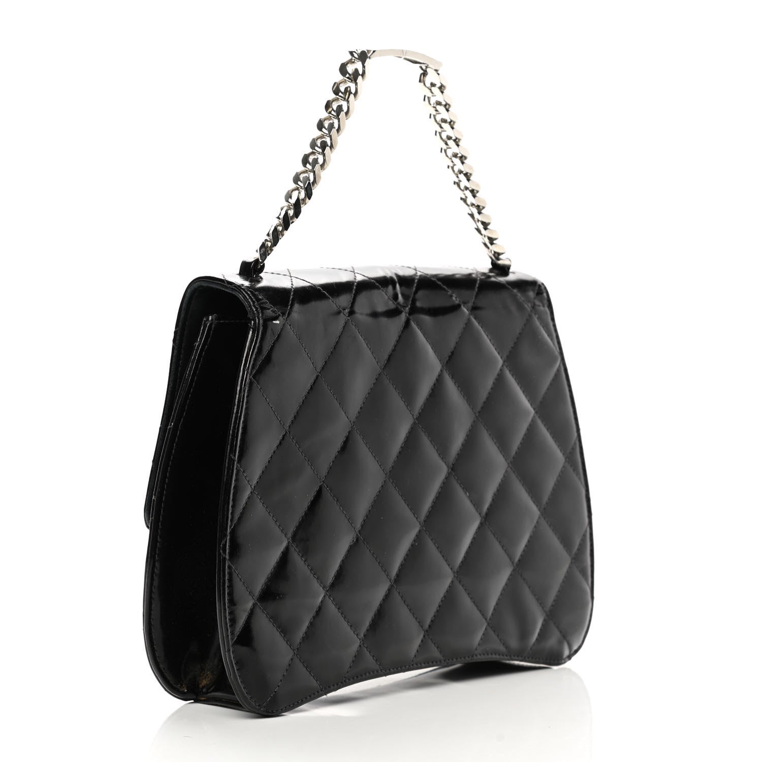 Chanel Glazed Calfskin Quilted Coco ID Chain Bag Black 3 of 15