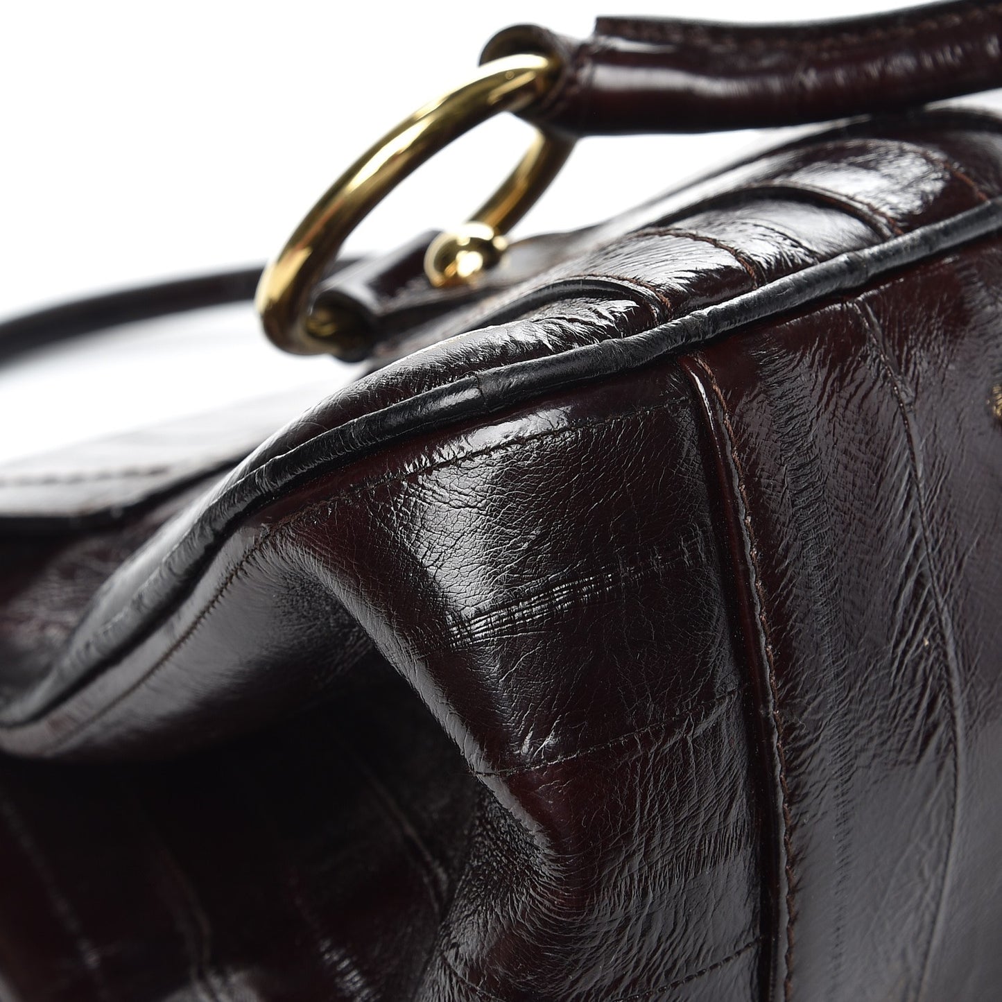 Eel Shoulder Bag Brown