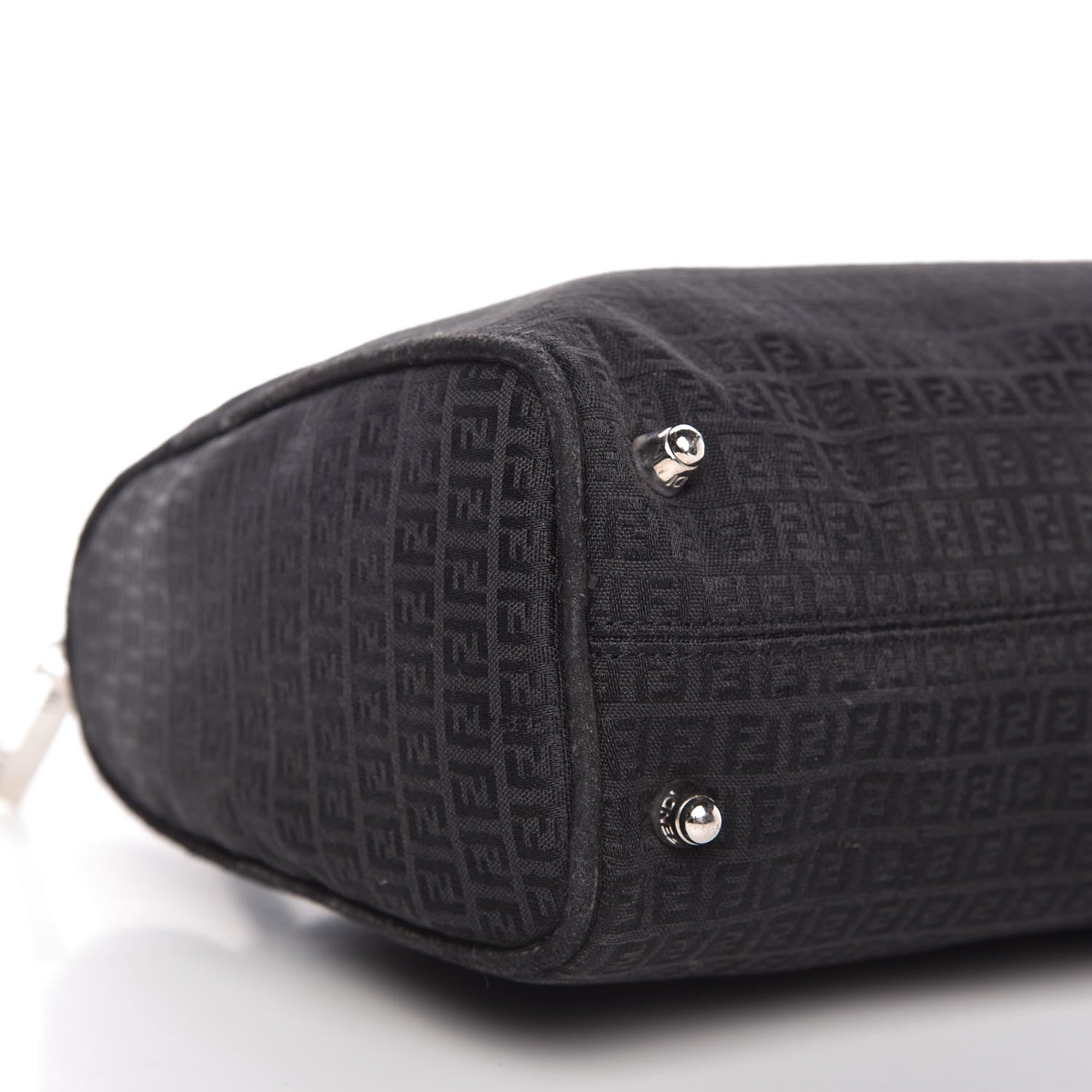 Fendi Zucchino Shoulder Bag Black 6 of 10