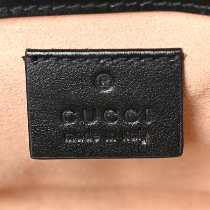 Gucci Calfskin Matelasse Aria Super Mini GG Marmont Shoulder Bag Black 5 of 10