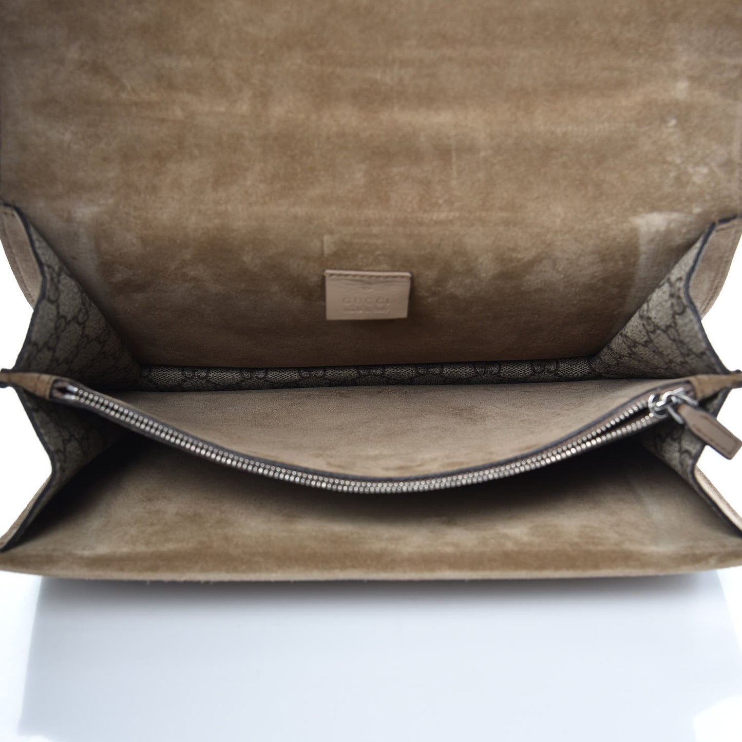 GG Supreme Monogram Bee Embroidered Medium Dionysus Shoulder Bag Taupe