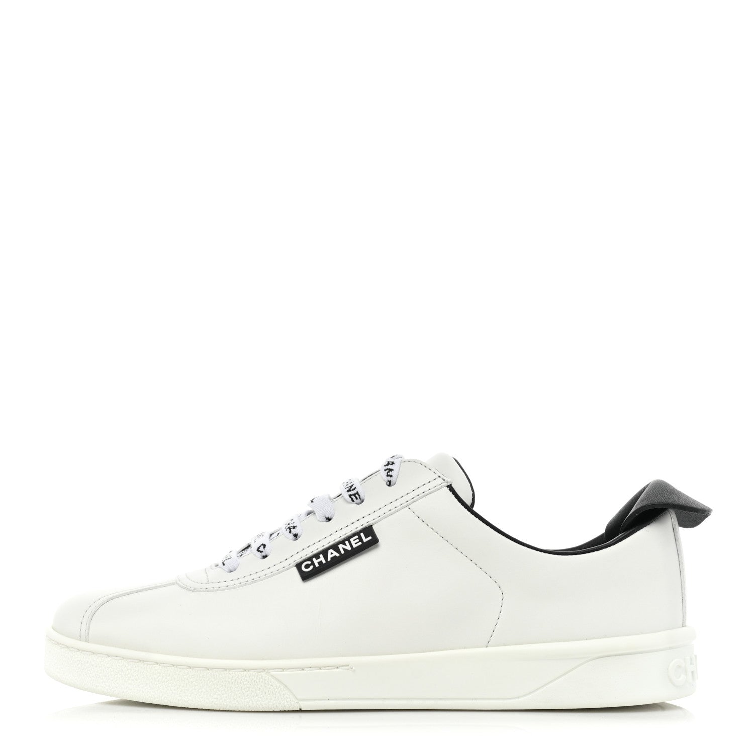 Chanel Calfskin CC Womens Sneakers 38 White 1 of 10