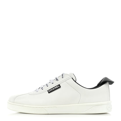 Chanel Calfskin CC Womens Sneakers 38 White 1 of 10