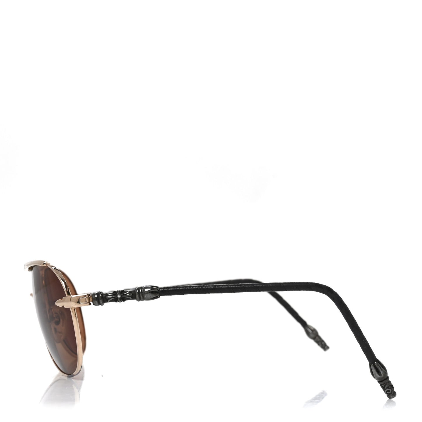 Calfskin Aviator Muncher Sunglasses Gold