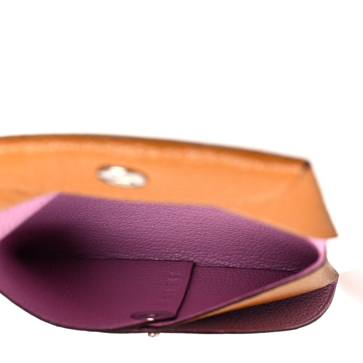 Hermes Chevre Mysore Bastia Verso Coin Purse Caramel Mauve Sylvestre 5 of 11