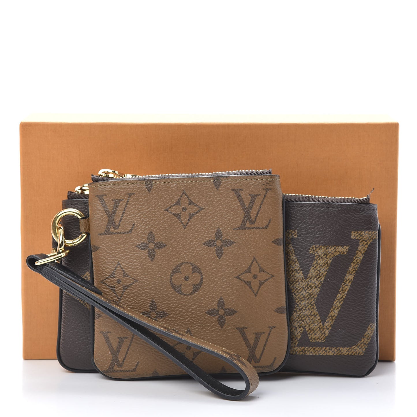 Reverse Monogram Giant Trio Pouch