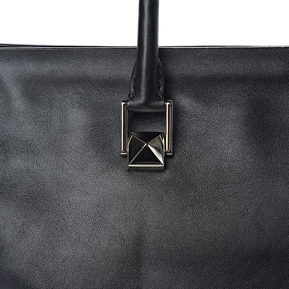 Valentino Garavani Vitello Macro Rockstud Runway Tote Black 11 of 19