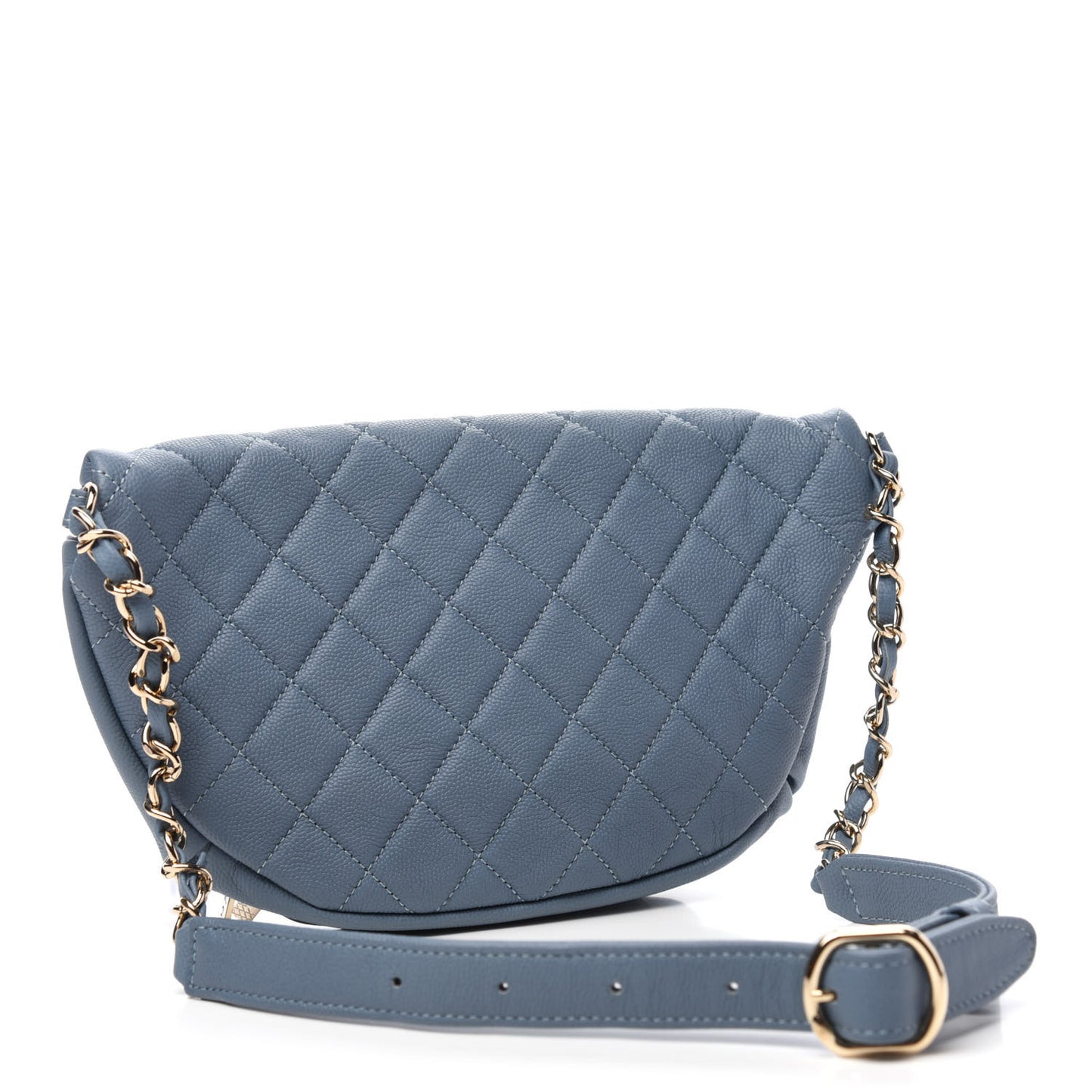 Caviar Quilted Business Affinity Waist Bag Blue