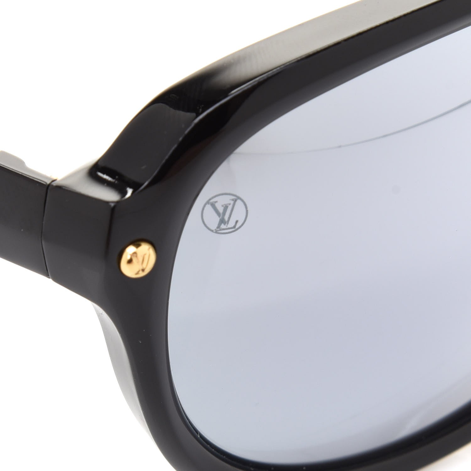 Louis Vuitton Acetate Aviator Serpico Studded Sunglasses Z2357E Black 8 of 8