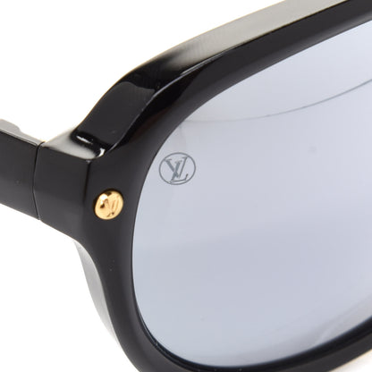 Louis Vuitton Acetate Aviator Serpico Studded Sunglasses Z2357E Black 8 of 8