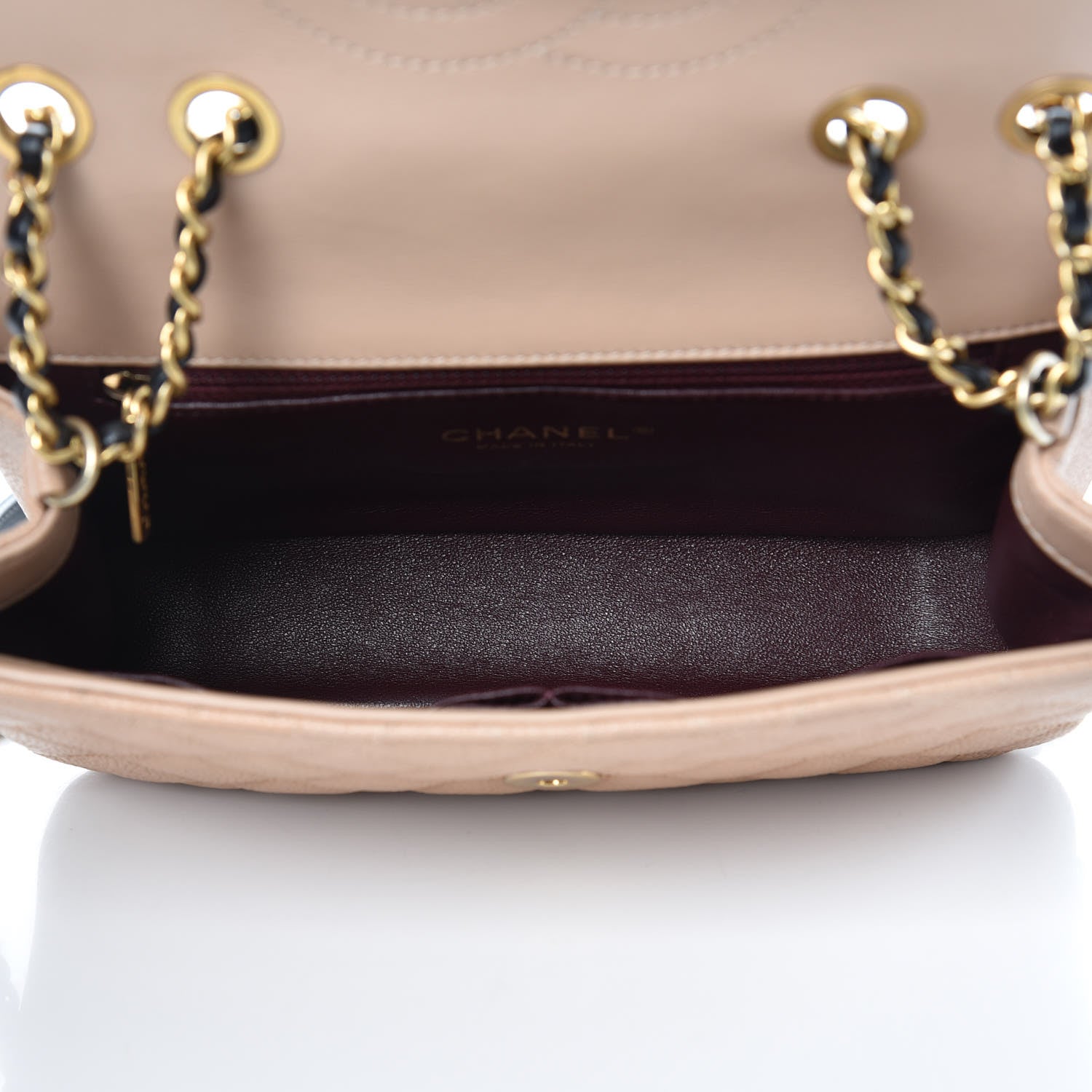 Chanel Caviar Quilted Small CC Filigree Flap Beige Black 5 of 10