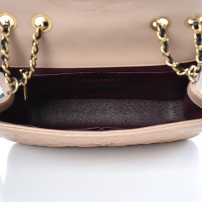 Chanel Caviar Quilted Small CC Filigree Flap Beige Black 5 of 10