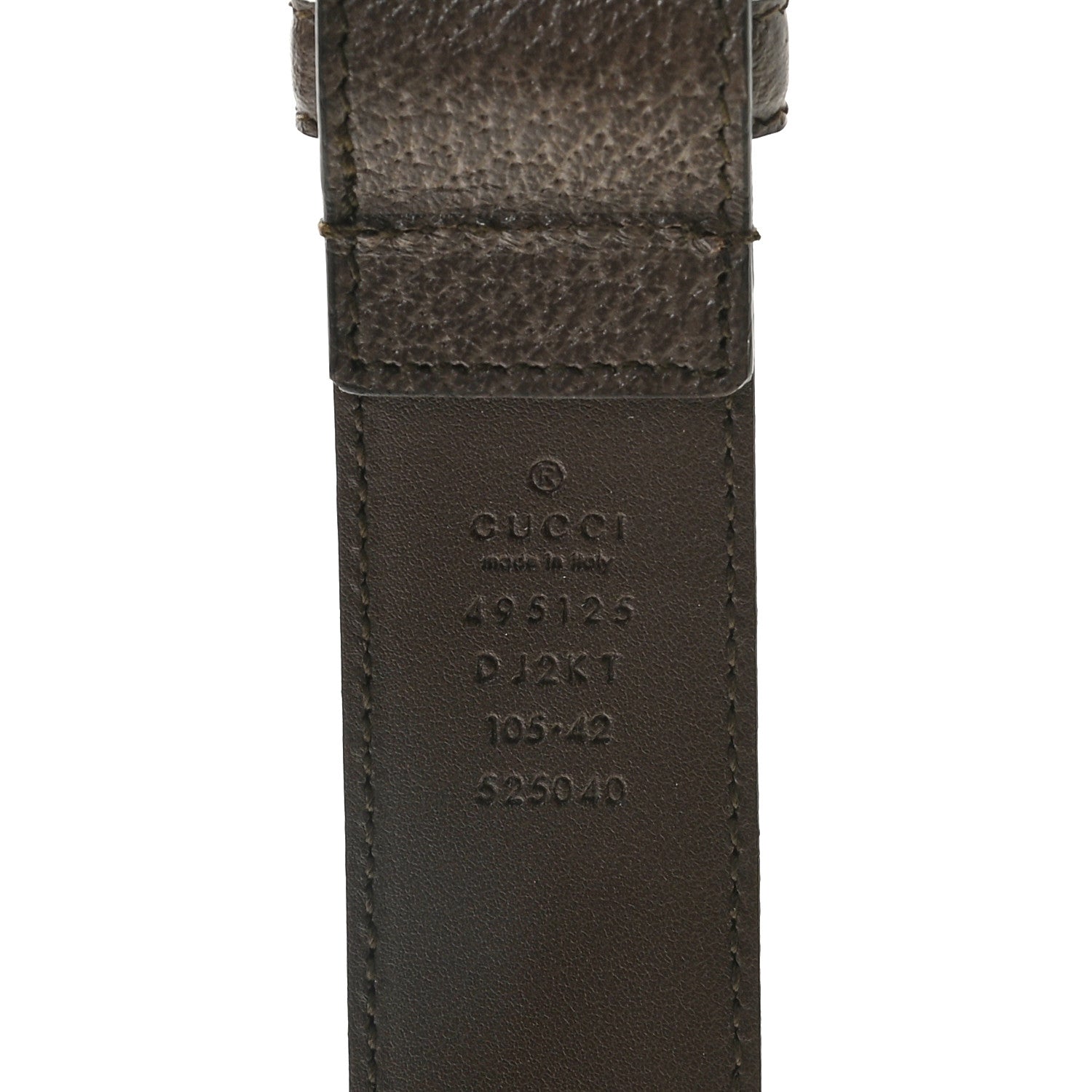 Gucci Textured Dollar Calfskin Bees And Stars Print 35mm Belt 105 42 New Acero Gold 4 of 5