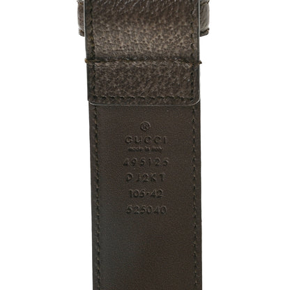 Gucci Textured Dollar Calfskin Bees And Stars Print 35mm Belt 105 42 New Acero Gold 4 of 5