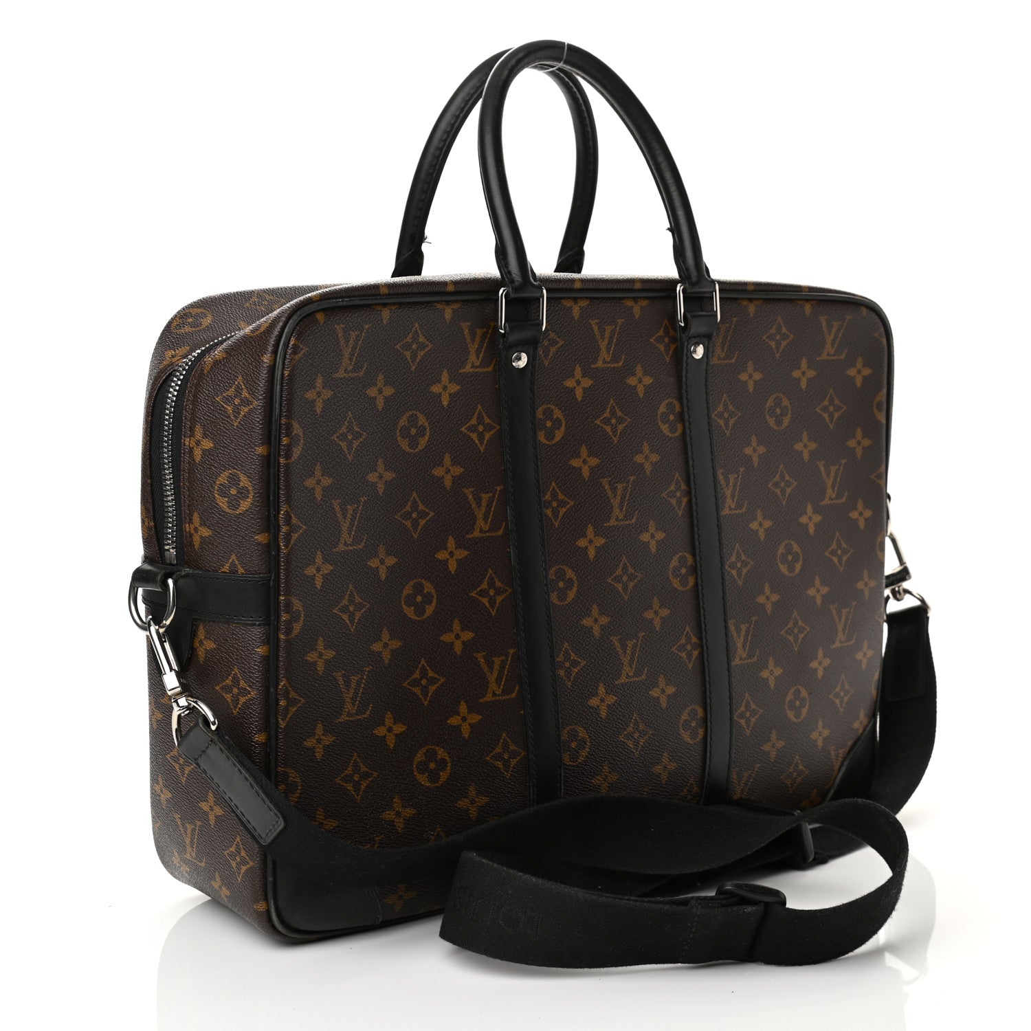 Louis Vuitton Monogram Macassar Porte-Documents Voyage GM 3 of 13