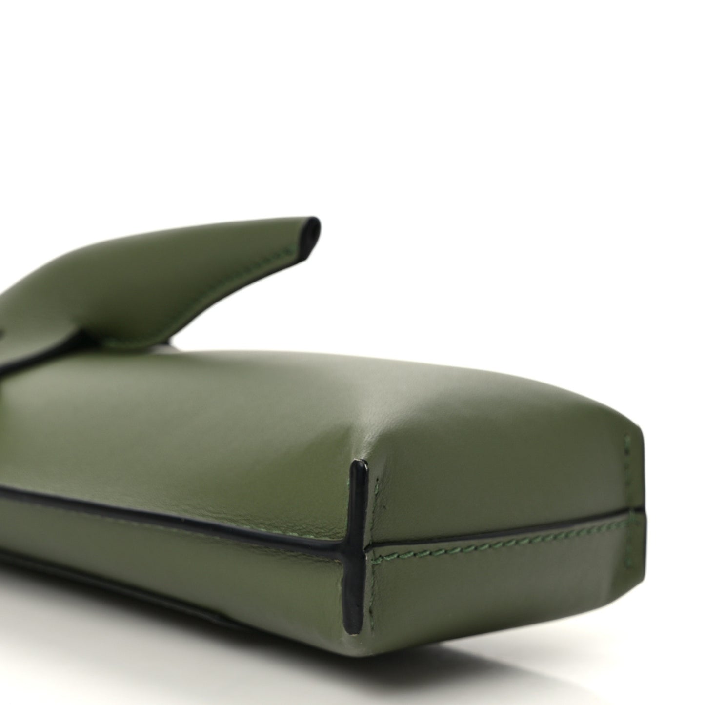 Calfskin Elephant Pouch Crossbody Bag Avocado