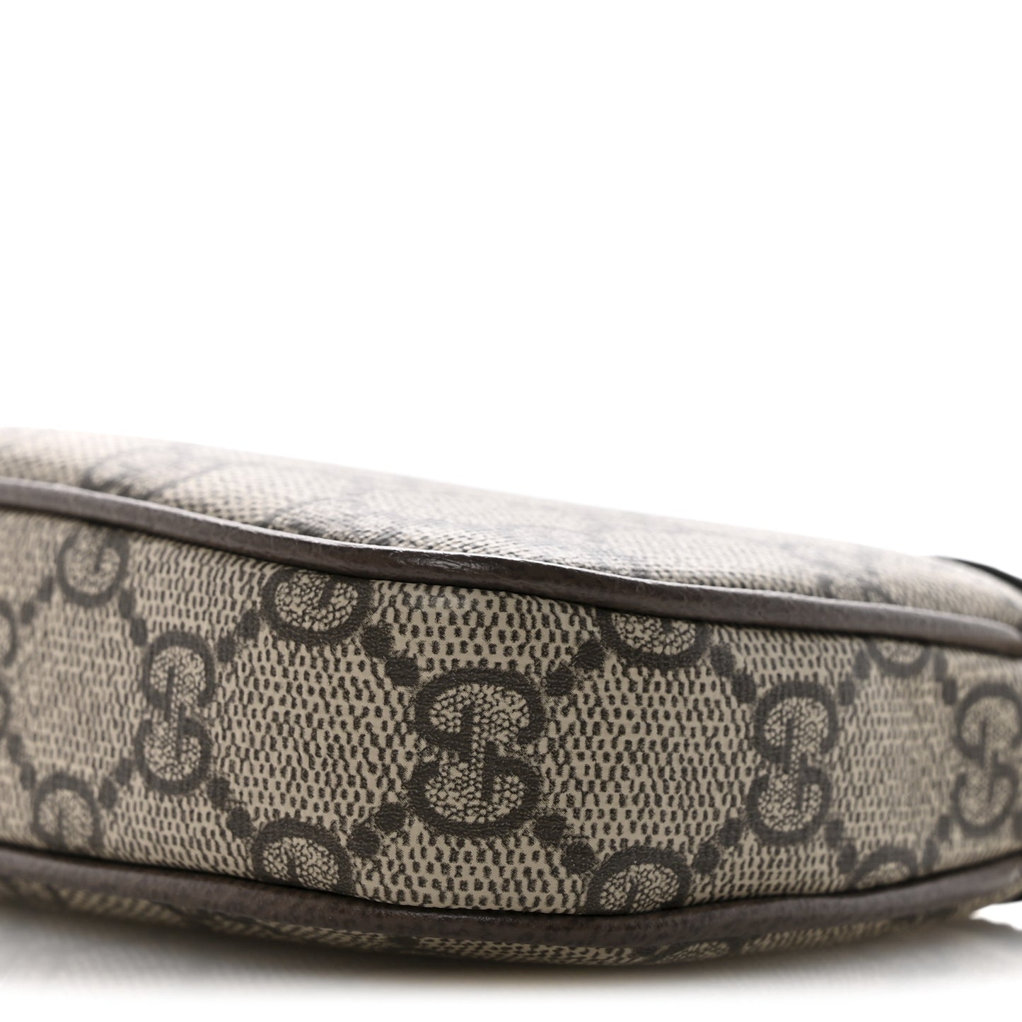 GG Supreme Monogram Textured Dollar Calfskin Mini Ophidia Chain Bag Beige Ebony