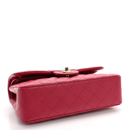 Chanel Caviar Quilted Small Double Flap Dark Pink 4 of 11