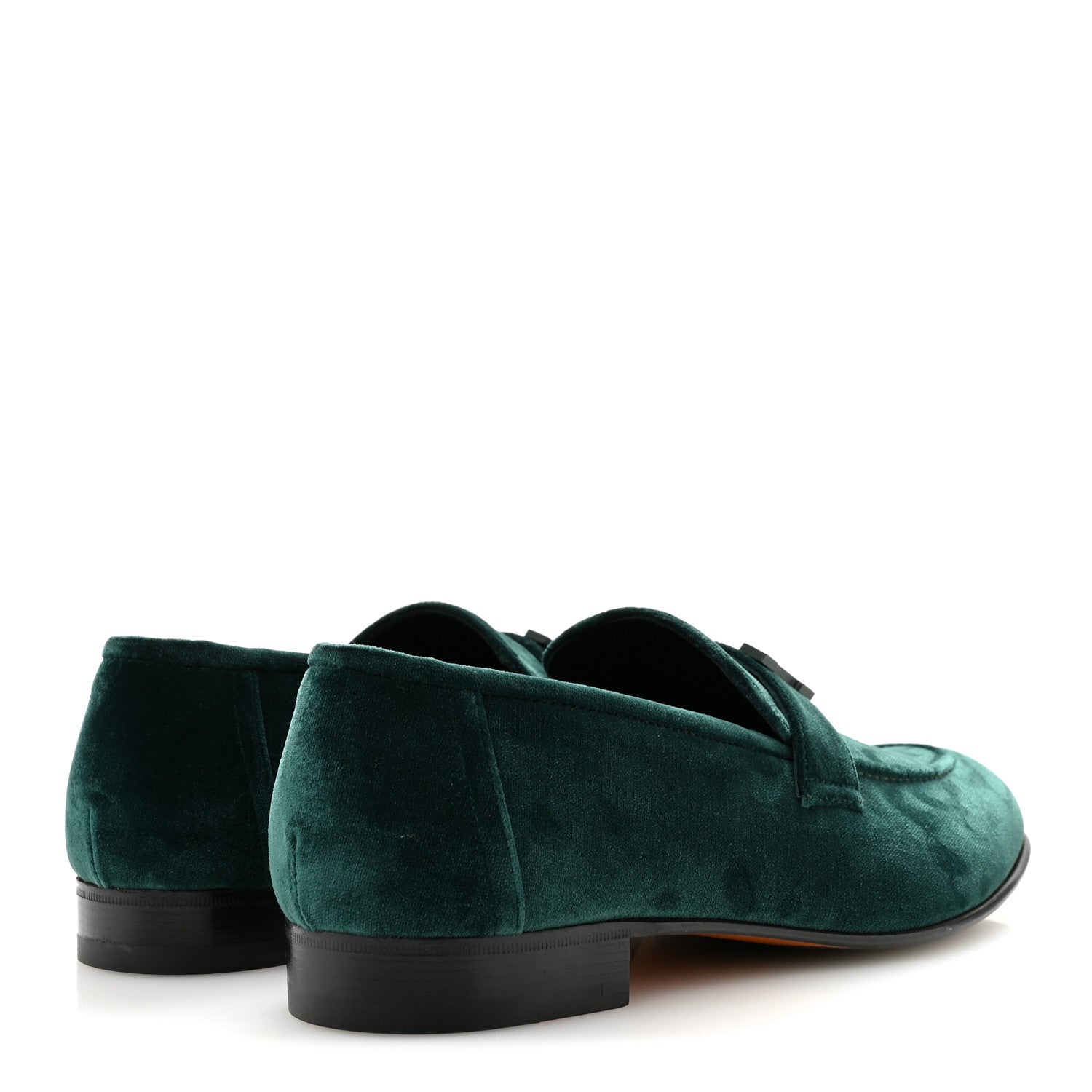 Hermes Velvet Mens Paris Loafers 43.5 Vert Fonce 5 of 10