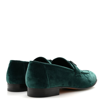 Hermes Velvet Mens Paris Loafers 43.5 Vert Fonce 5 of 10