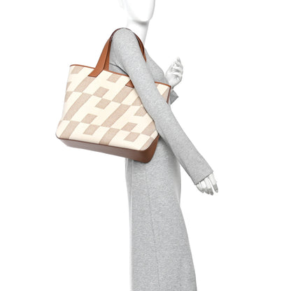Hermes Swift H Canvas Cabas H En Biais 40 Ecru Naturel Gold 2 of 10