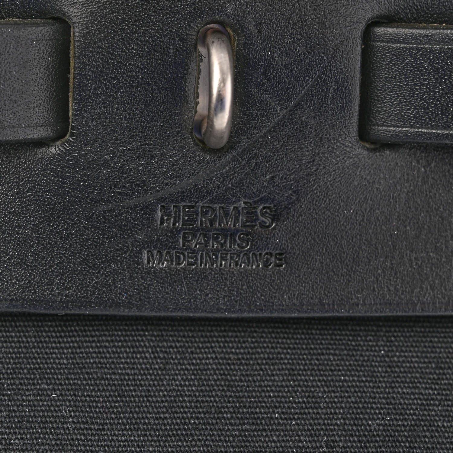 Hermes Toile Officier Vache Calfskin Herbag 39 GM Black 6 of 12