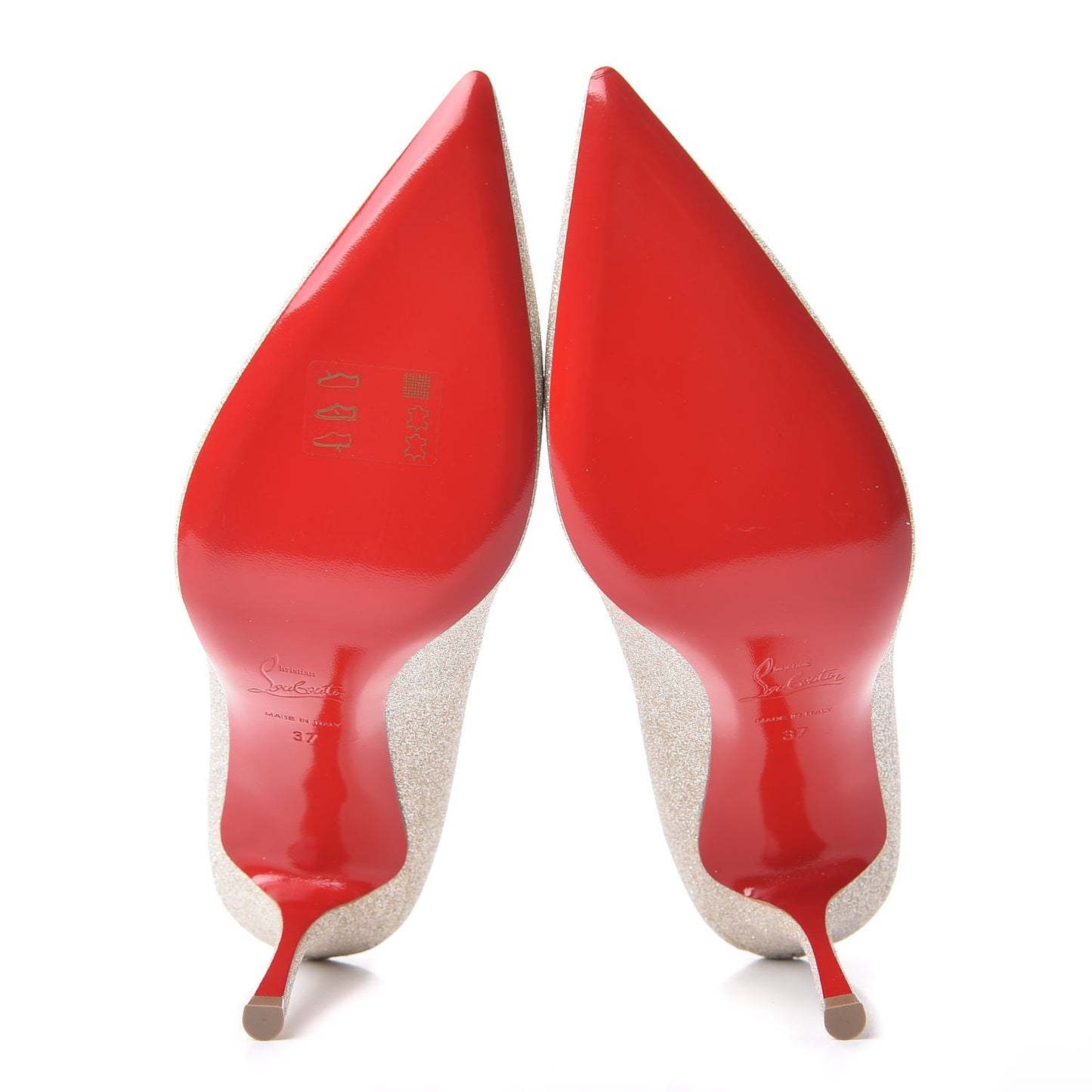 Glitter Decoltish 85 Pumps 37 Ivory